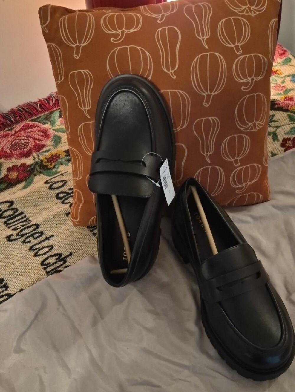 torrid Black Chunky Penny Loafers - Picture 2 of 5